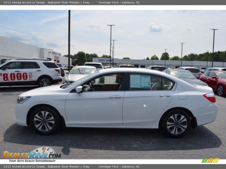 2013 Honda Accord LX Sedan Alabaster Silver Metallic / Gray Photo #6