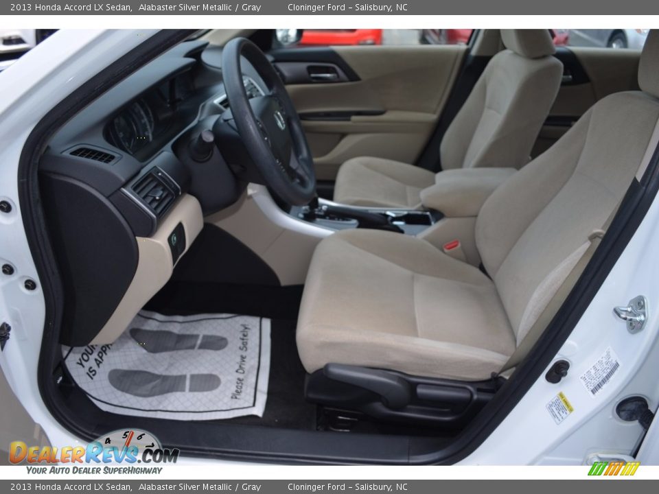 2013 Honda Accord LX Sedan Alabaster Silver Metallic / Gray Photo #9