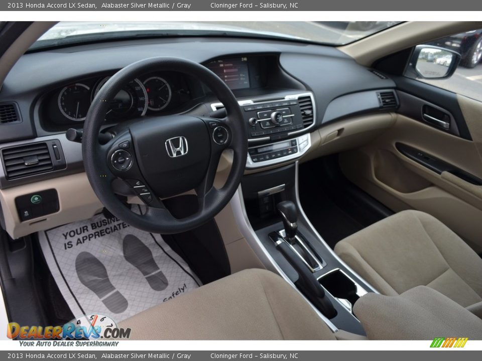 2013 Honda Accord LX Sedan Alabaster Silver Metallic / Gray Photo #10