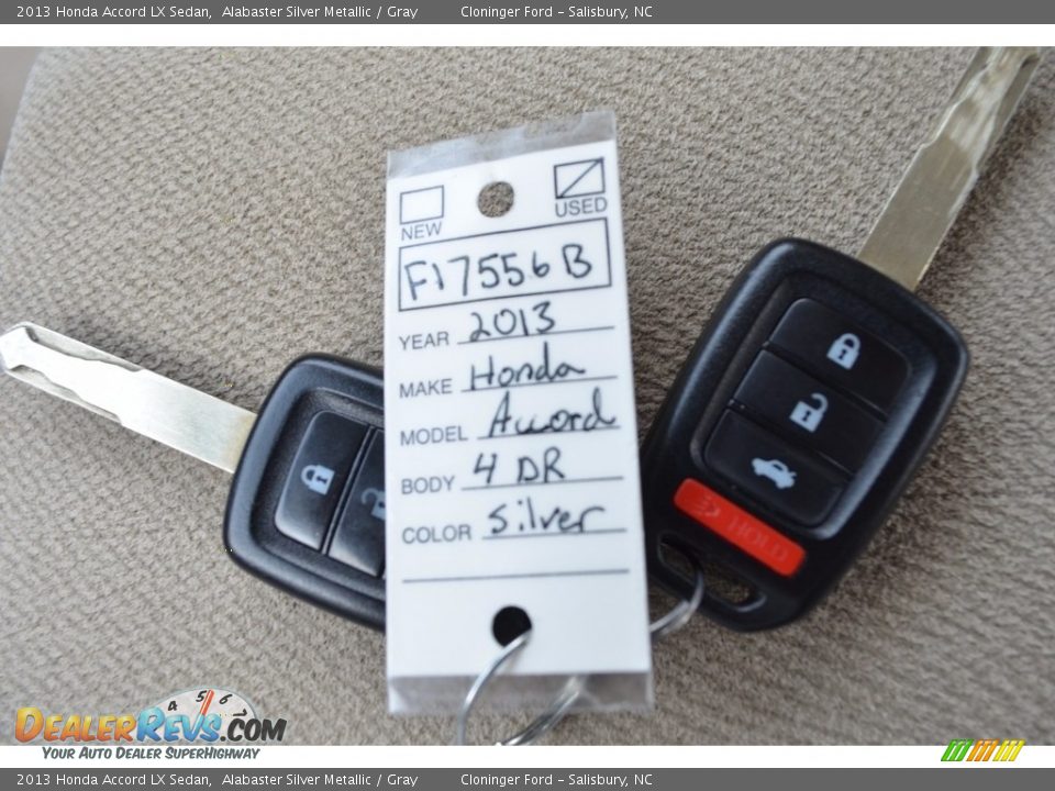 2013 Honda Accord LX Sedan Alabaster Silver Metallic / Gray Photo #24