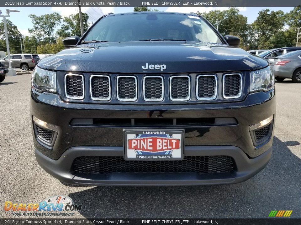 2018 Jeep Compass Sport 4x4 Diamond Black Crystal Pearl / Black Photo #2