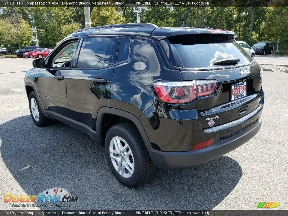 2018 Jeep Compass Sport 4x4 Diamond Black Crystal Pearl / Black Photo #4