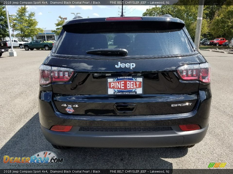 2018 Jeep Compass Sport 4x4 Diamond Black Crystal Pearl / Black Photo #5