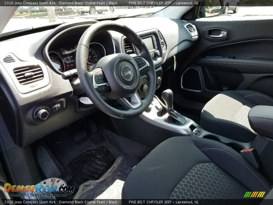 2018 Jeep Compass Sport 4x4 Diamond Black Crystal Pearl / Black Photo #7