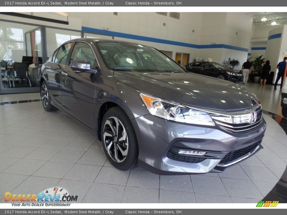 2017 Honda Accord EX-L Sedan Modern Steel Metallic / Gray Photo #3