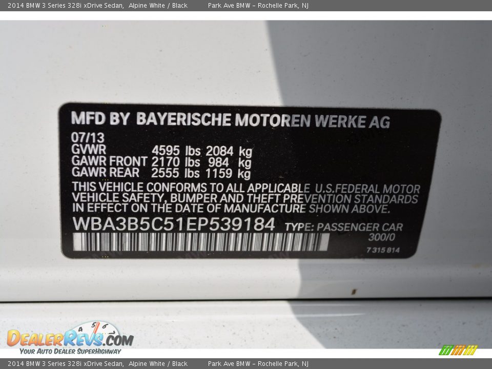 2014 BMW 3 Series 328i xDrive Sedan Alpine White / Black Photo #34
