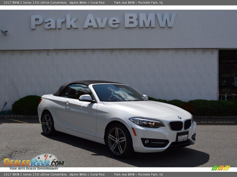2017 BMW 2 Series 230i xDrive Convertible Alpine White / Coral Red Photo #1