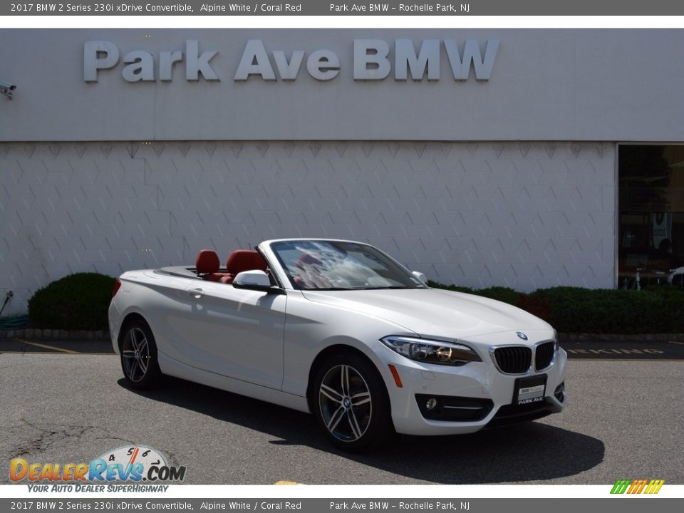 2017 BMW 2 Series 230i xDrive Convertible Alpine White / Coral Red Photo #2