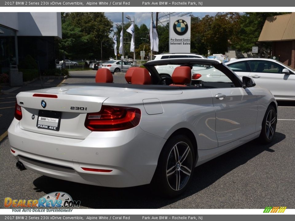 2017 BMW 2 Series 230i xDrive Convertible Alpine White / Coral Red Photo #4