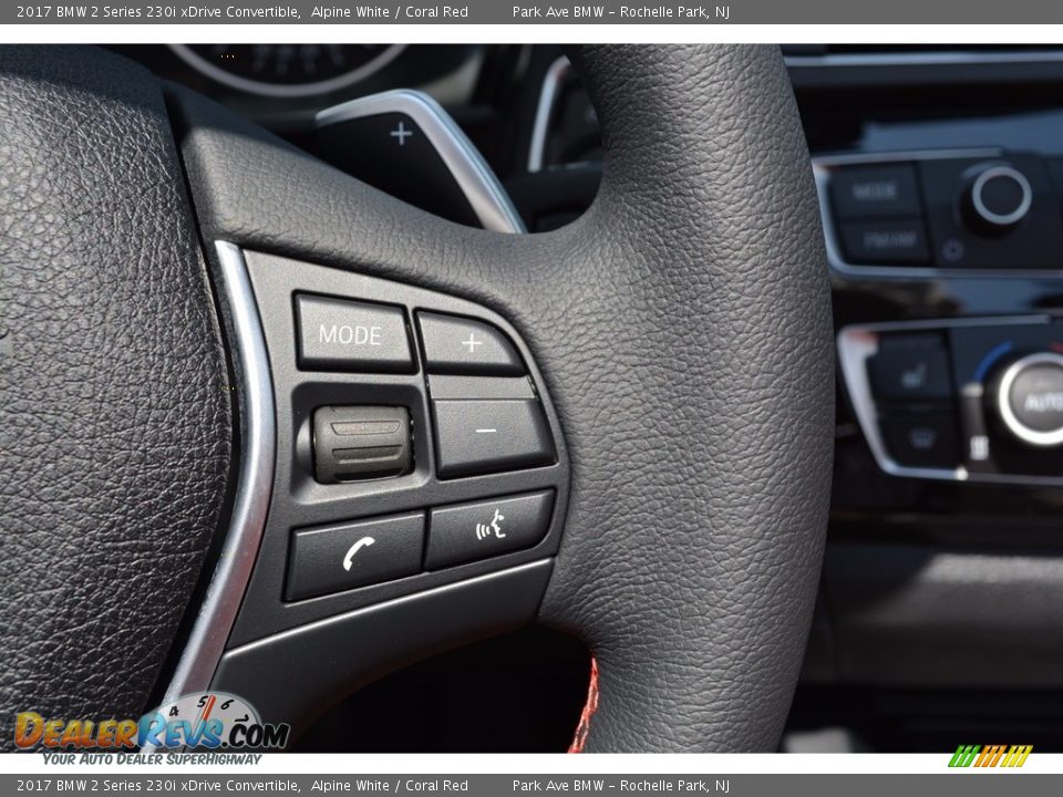 2017 BMW 2 Series 230i xDrive Convertible Alpine White / Coral Red Photo #20