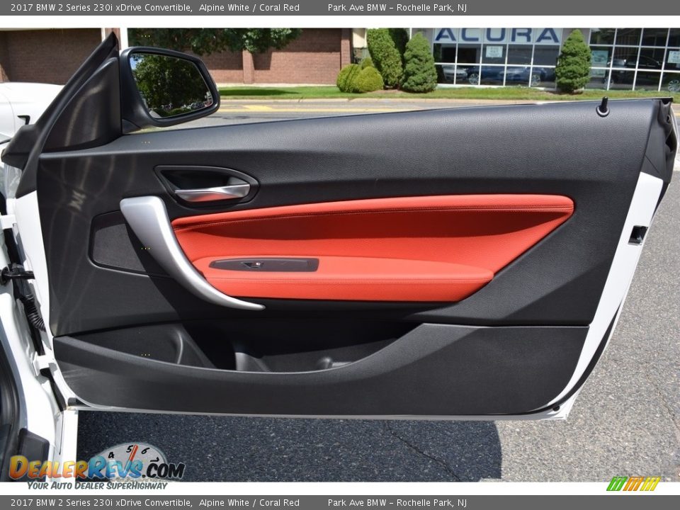 2017 BMW 2 Series 230i xDrive Convertible Alpine White / Coral Red Photo #24