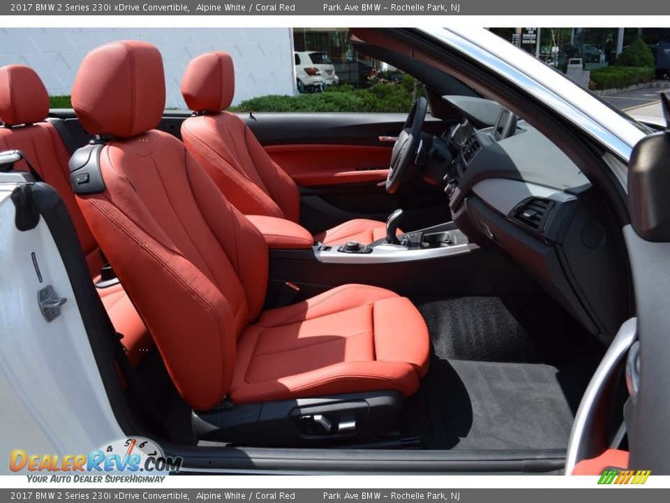 2017 BMW 2 Series 230i xDrive Convertible Alpine White / Coral Red Photo #27