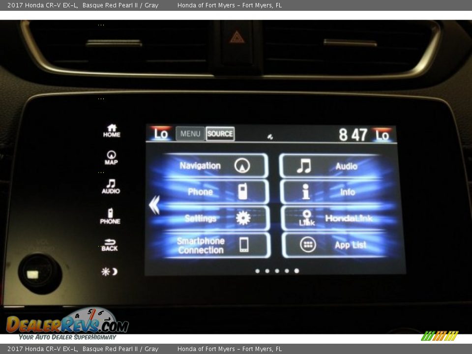 2017 Honda CR-V EX-L Basque Red Pearl II / Gray Photo #17