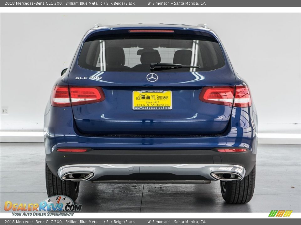 2018 Mercedes-Benz GLC 300 Brilliant Blue Metallic / Silk Beige/Black Photo #4