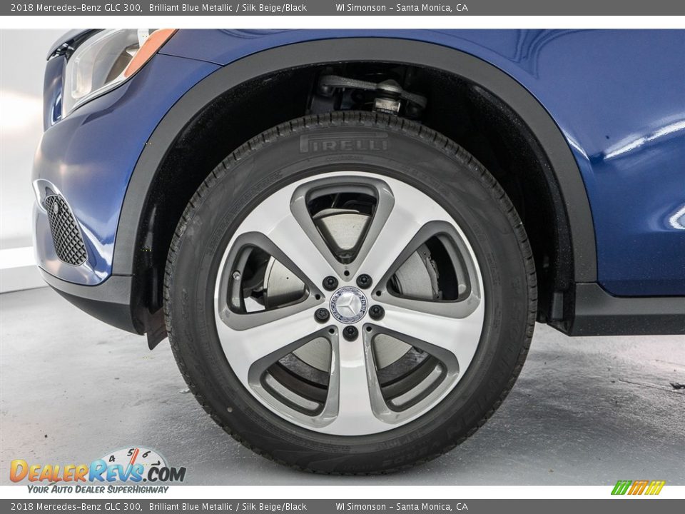 2018 Mercedes-Benz GLC 300 Brilliant Blue Metallic / Silk Beige/Black Photo #9