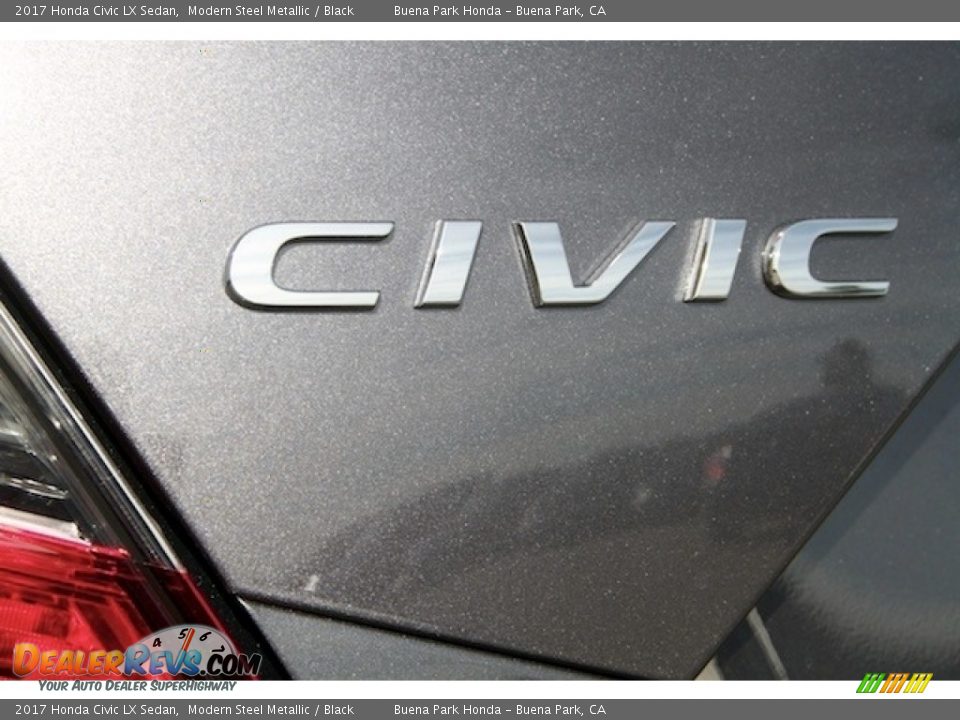 2017 Honda Civic LX Sedan Modern Steel Metallic / Black Photo #3