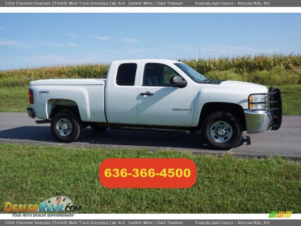 2009 Chevrolet Silverado 2500HD Work Truck Extended Cab 4x4 Summit White / Dark Titanium Photo #1