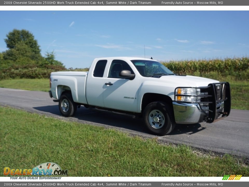 2009 Chevrolet Silverado 2500HD Work Truck Extended Cab 4x4 Summit White / Dark Titanium Photo #3