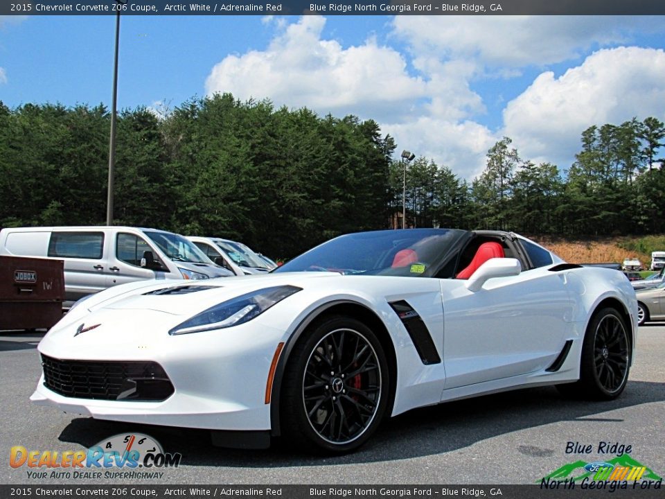 2015 Chevrolet Corvette Z06 Coupe Arctic White / Adrenaline Red Photo #1