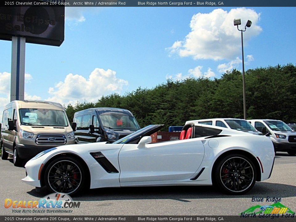 2015 Chevrolet Corvette Z06 Coupe Arctic White / Adrenaline Red Photo #2