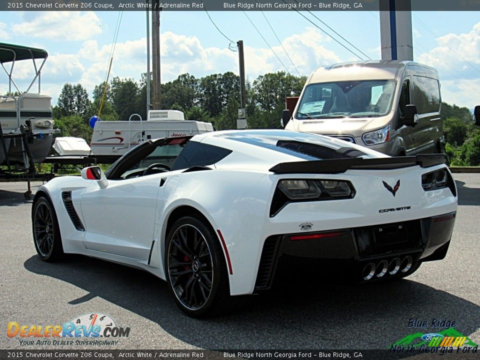 2015 Chevrolet Corvette Z06 Coupe Arctic White / Adrenaline Red Photo #3