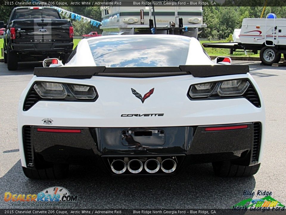 2015 Chevrolet Corvette Z06 Coupe Arctic White / Adrenaline Red Photo #4