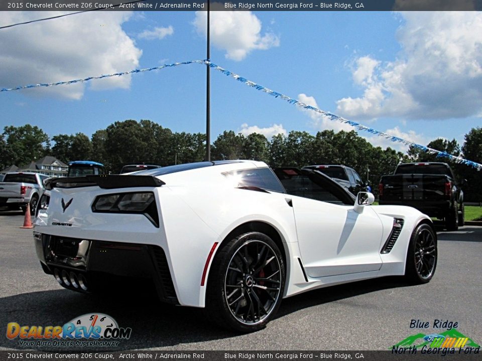 2015 Chevrolet Corvette Z06 Coupe Arctic White / Adrenaline Red Photo #5