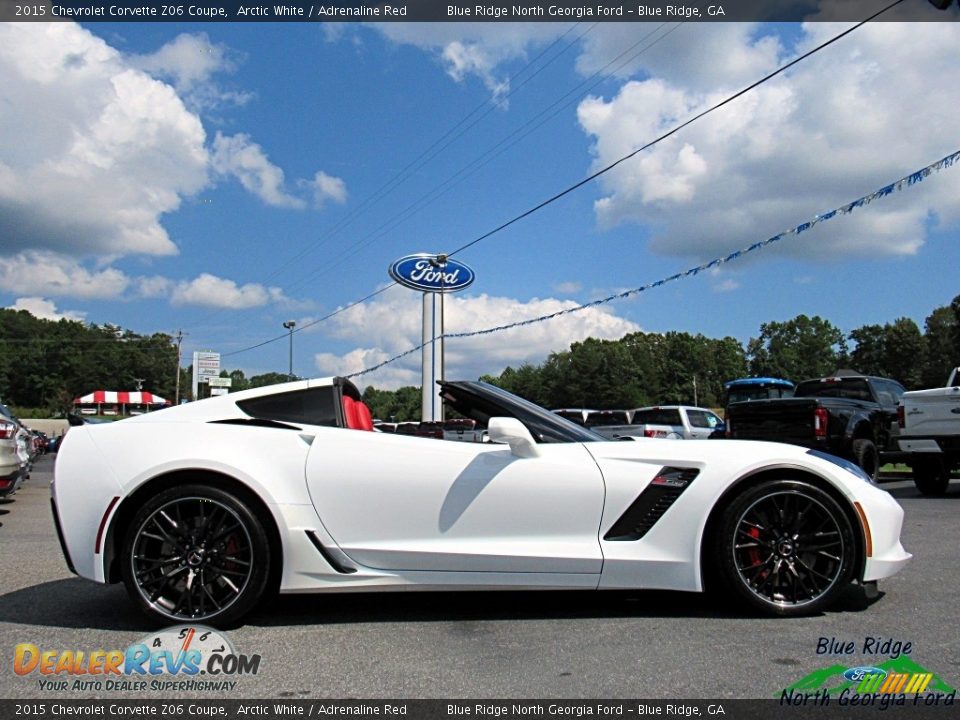 2015 Chevrolet Corvette Z06 Coupe Arctic White / Adrenaline Red Photo #6