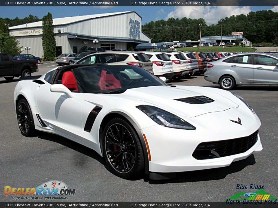 2015 Chevrolet Corvette Z06 Coupe Arctic White / Adrenaline Red Photo #7