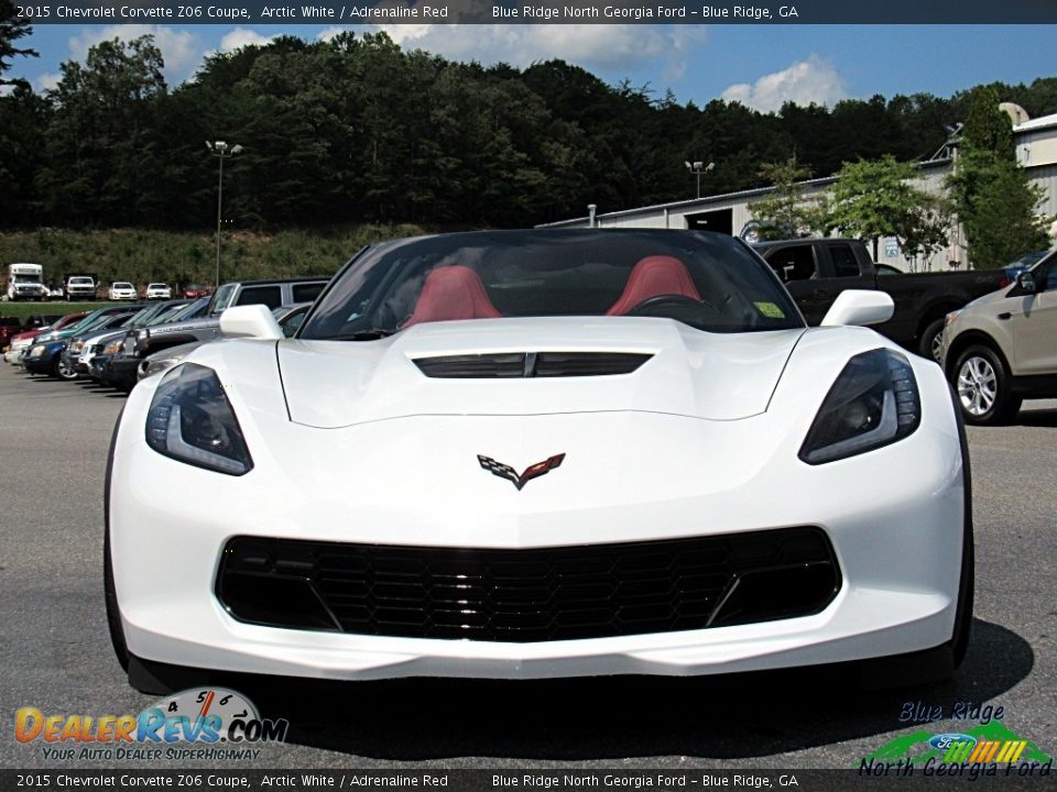2015 Chevrolet Corvette Z06 Coupe Arctic White / Adrenaline Red Photo #8
