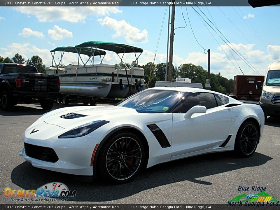 2015 Chevrolet Corvette Z06 Coupe Arctic White / Adrenaline Red Photo #9