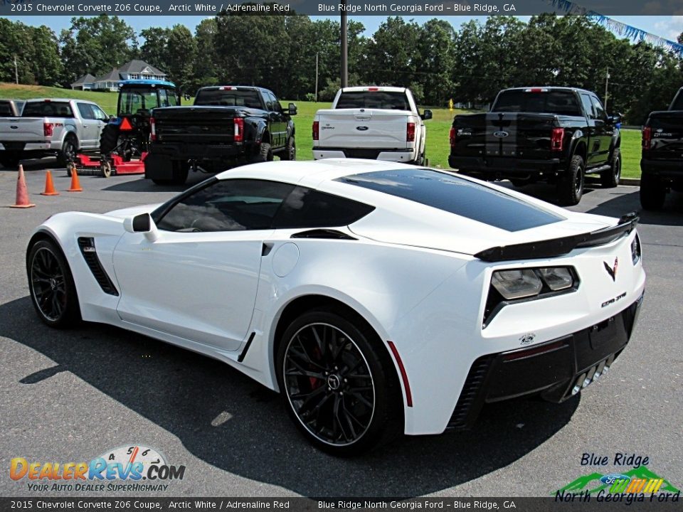 2015 Chevrolet Corvette Z06 Coupe Arctic White / Adrenaline Red Photo #10