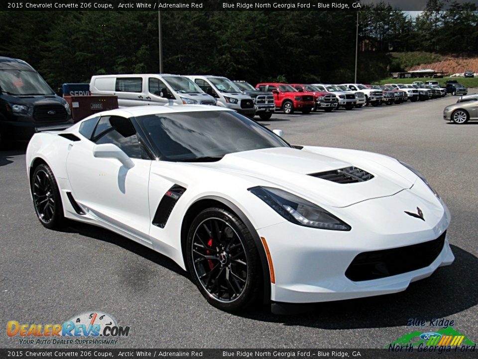 2015 Chevrolet Corvette Z06 Coupe Arctic White / Adrenaline Red Photo #11