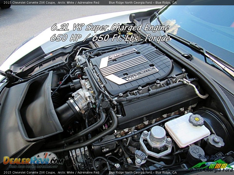 2015 Chevrolet Corvette Z06 Coupe Arctic White / Adrenaline Red Photo #12
