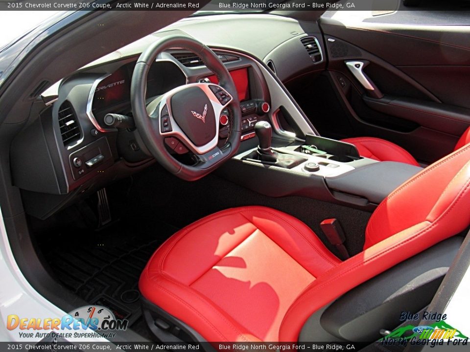 2015 Chevrolet Corvette Z06 Coupe Arctic White / Adrenaline Red Photo #13