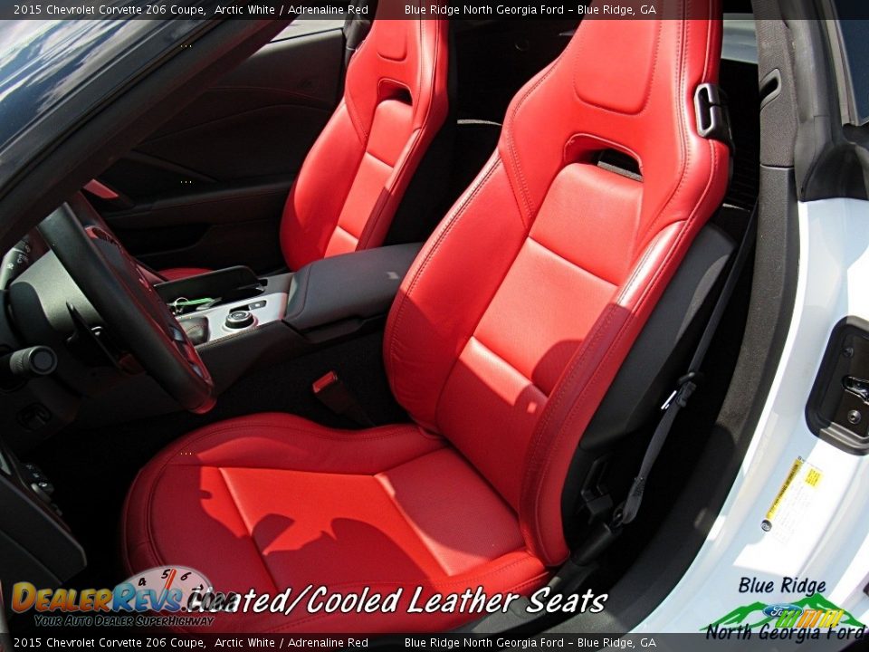 2015 Chevrolet Corvette Z06 Coupe Arctic White / Adrenaline Red Photo #14