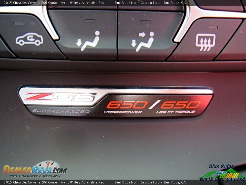 2015 Chevrolet Corvette Z06 Coupe Arctic White / Adrenaline Red Photo #25