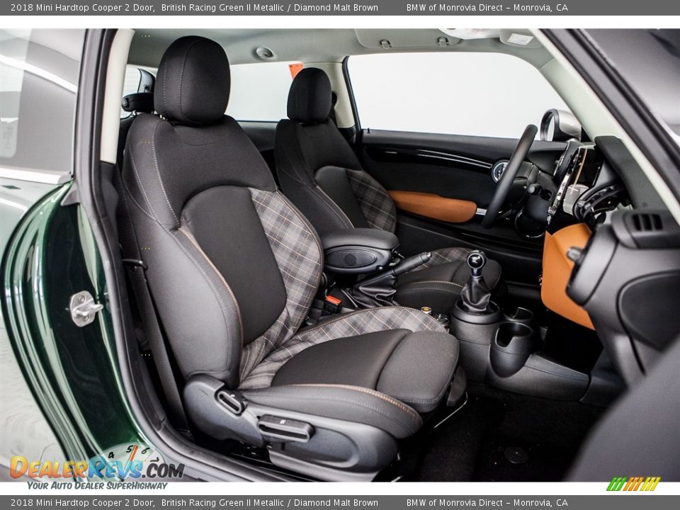 2018 Mini Hardtop Cooper 2 Door British Racing Green II Metallic / Diamond Malt Brown Photo #2