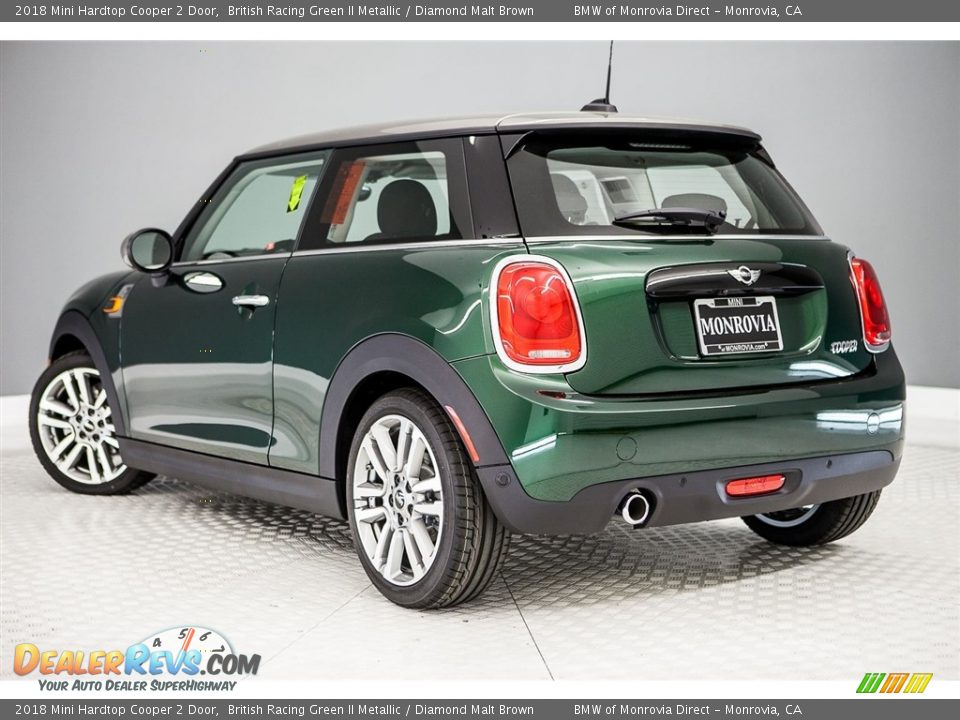 2018 Mini Hardtop Cooper 2 Door British Racing Green II Metallic / Diamond Malt Brown Photo #3