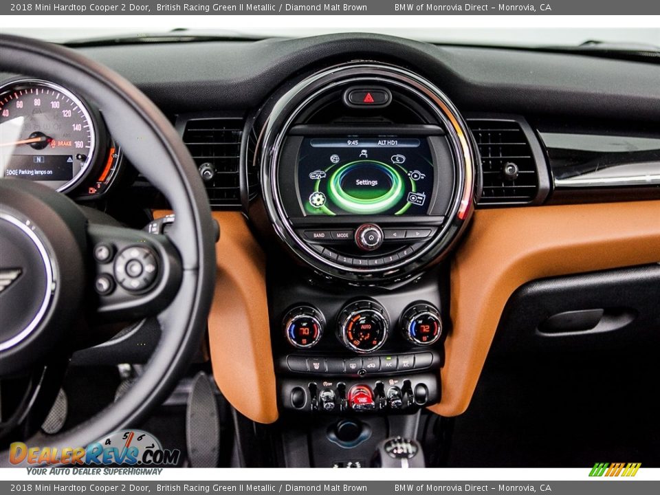2018 Mini Hardtop Cooper 2 Door British Racing Green II Metallic / Diamond Malt Brown Photo #5