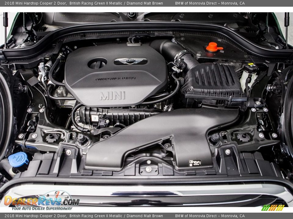 2018 Mini Hardtop Cooper 2 Door British Racing Green II Metallic / Diamond Malt Brown Photo #7