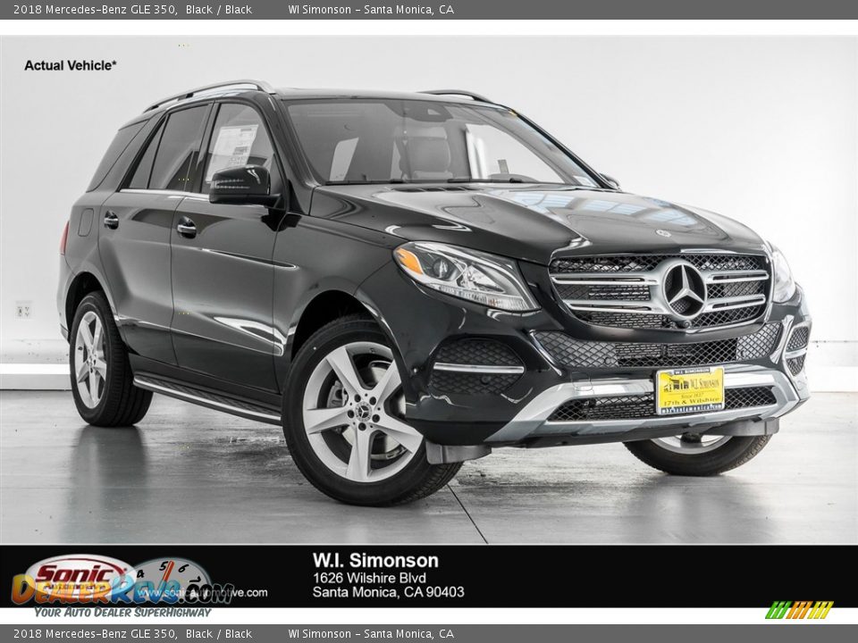 2018 Mercedes-Benz GLE 350 Black / Black Photo #1
