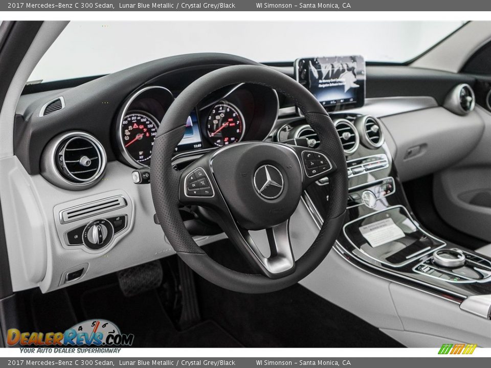2017 Mercedes-Benz C 300 Sedan Lunar Blue Metallic / Crystal Grey/Black Photo #6