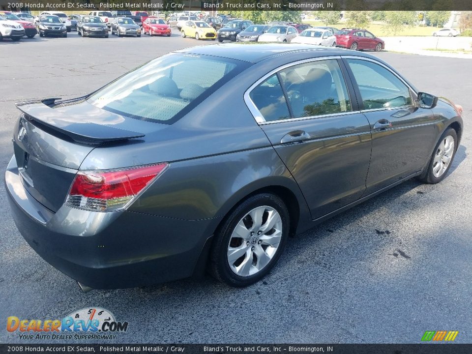 2008 Honda Accord EX Sedan Polished Metal Metallic / Gray Photo #5