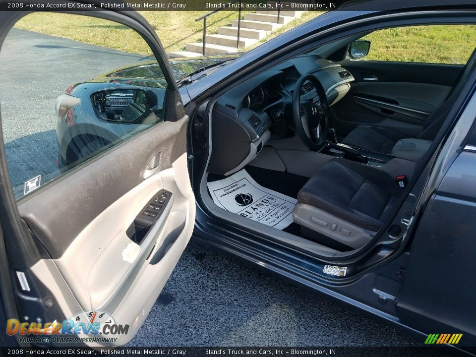 2008 Honda Accord EX Sedan Polished Metal Metallic / Gray Photo #9