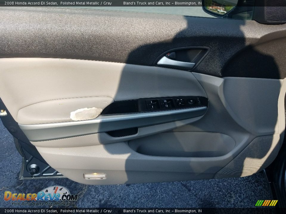 2008 Honda Accord EX Sedan Polished Metal Metallic / Gray Photo #10