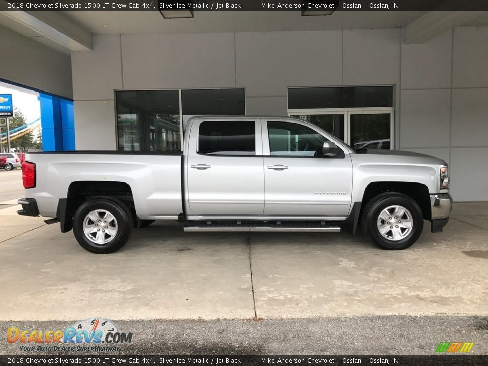 2018 Chevrolet Silverado 1500 LT Crew Cab 4x4 Silver Ice Metallic / Jet Black Photo #3