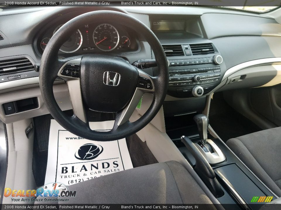 2008 Honda Accord EX Sedan Polished Metal Metallic / Gray Photo #15