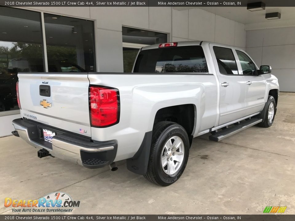 2018 Chevrolet Silverado 1500 LT Crew Cab 4x4 Silver Ice Metallic / Jet Black Photo #8