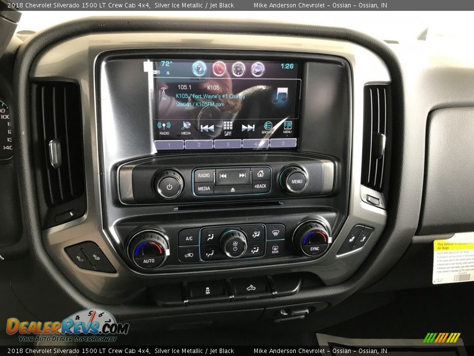 2018 Chevrolet Silverado 1500 LT Crew Cab 4x4 Silver Ice Metallic / Jet Black Photo #18